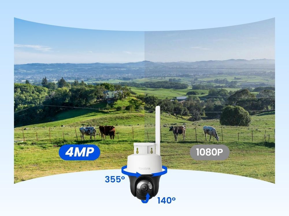 Reolink Go PT S Lite+Solar Panel, 2K 4MP 4G LTE Akku Überwachungskamera , Schwenken & Neigen, Auto-Tracking, Farbnachtsicht, Kein-WiFi, AI Detection
