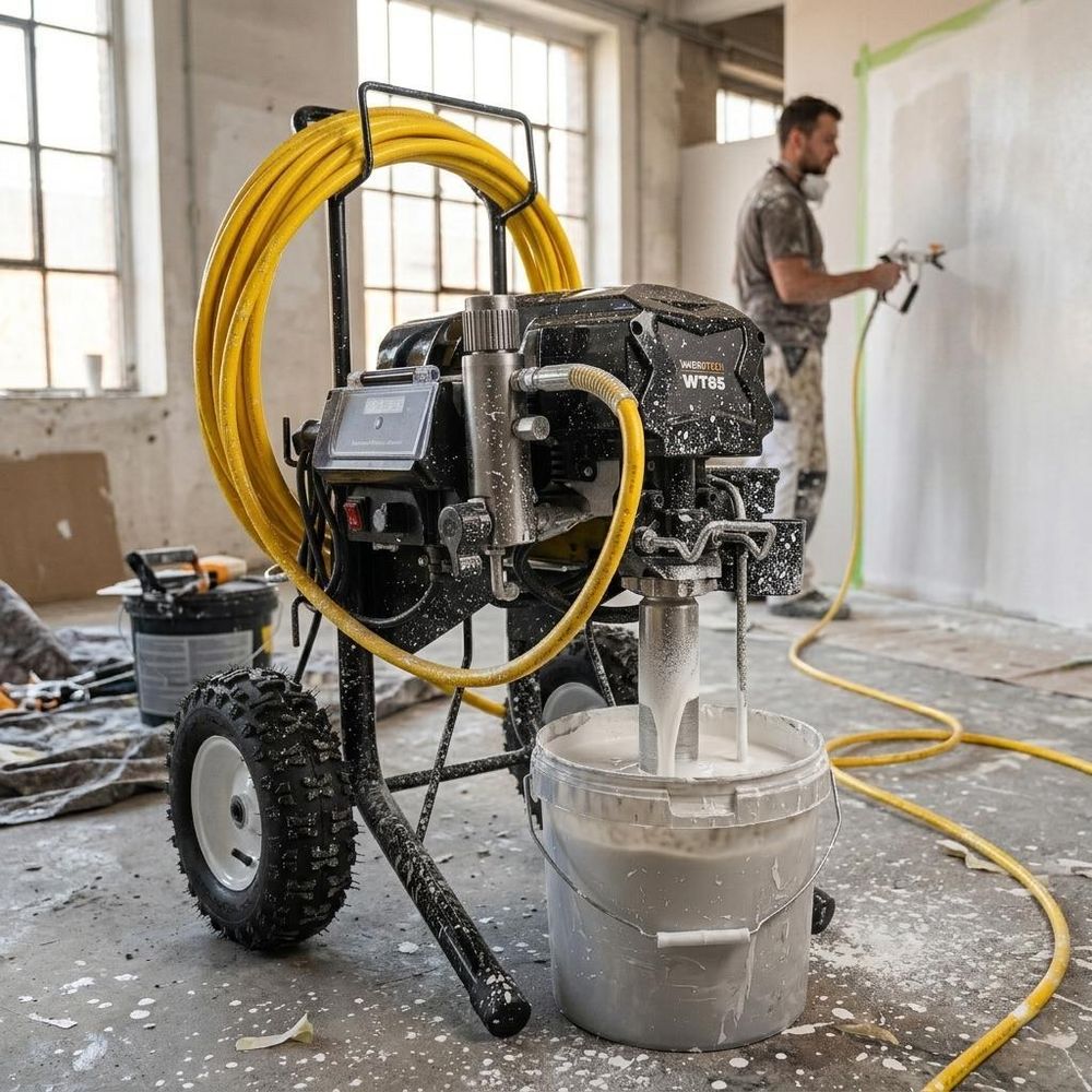 Farbspritz und Spachtelgerät 8,5L ,5000W, WT85, WABROTECH, Hydrodynamische Farbsprühsystem, Farbsprühgerät.