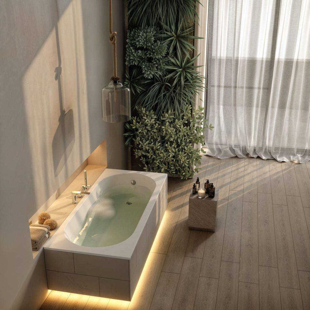Vana AQUA for you KRONOS OVAL Slim 150×70 bílá, včetně sifonu a nožiček v balení, Koupelnové vany, Vybavení koupelny, Vestavná vana, vana do koupelny