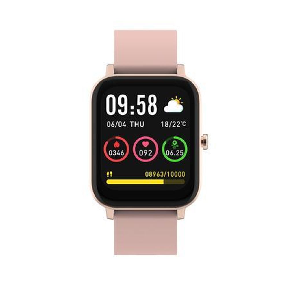 Smartwatch, Zegarek Smart dla Kobiet, 1,7" 240x280 px, Fitness Tracker, Wodoodporny IP68, Pulsometr, Krokomierz, Różowe Złoto