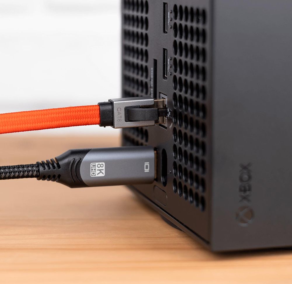 Cat 8 Ethernet Kabel 1m LAN Netzwerkkabel 40Gbps 2000MHz RJ45 Hochgeschwindigkeits Gaming Datenkabel für PC Konsole Router Flachkabel Rot Reagle