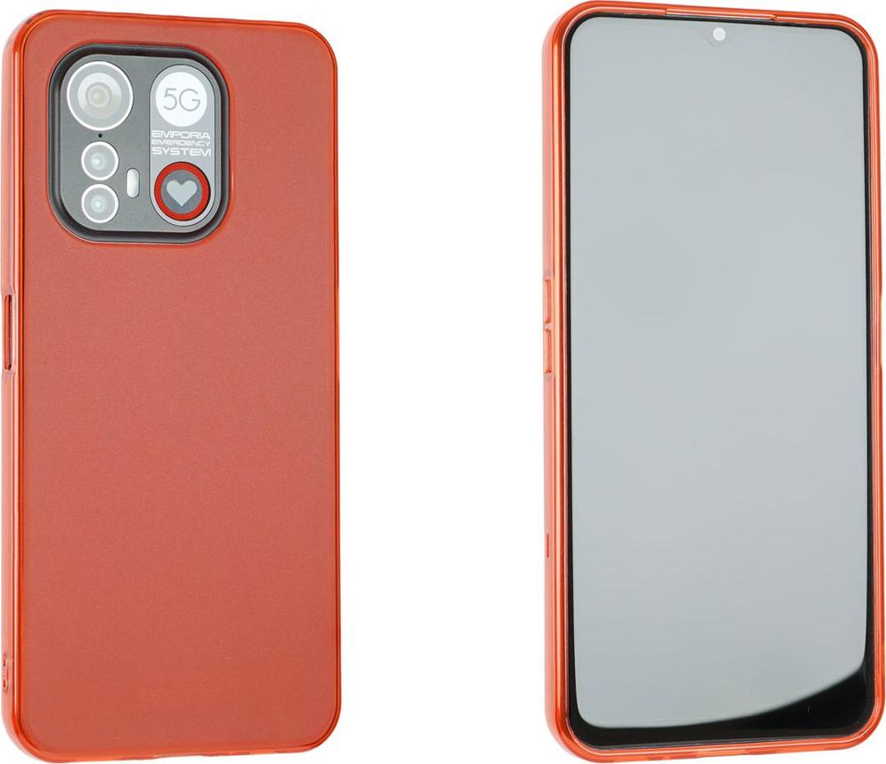 caseroxx Schutz-Hülle TPU-Hülle kompatibel mit Emporia Smart 6 / ME.6, Gummi Handy Tasche rot