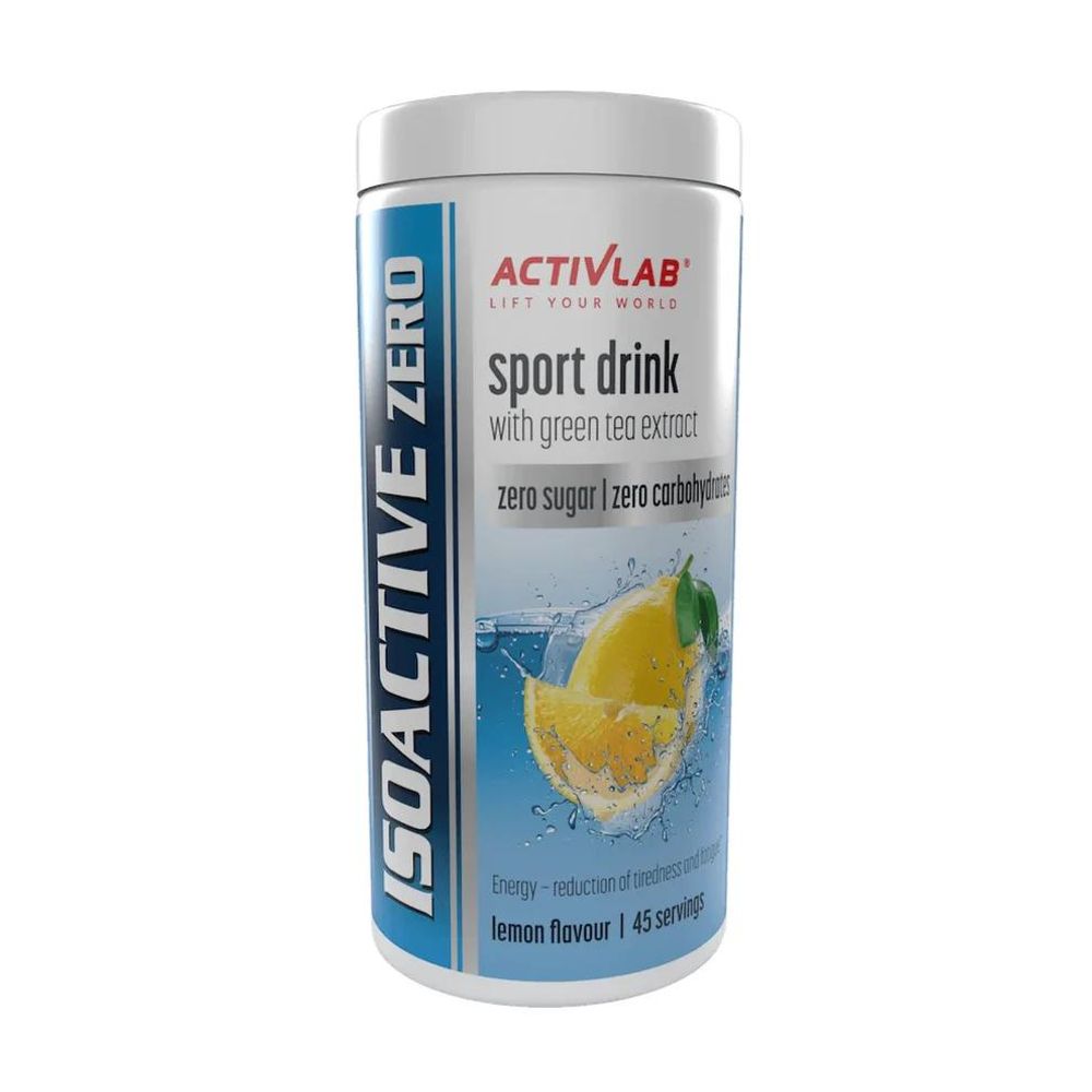 Activlab Isoactive ZERO 225 g, Zitrone, Elektrolyte ohne Zucker & Kalorien, B-Vitamine, Sportgetränk, Hydration