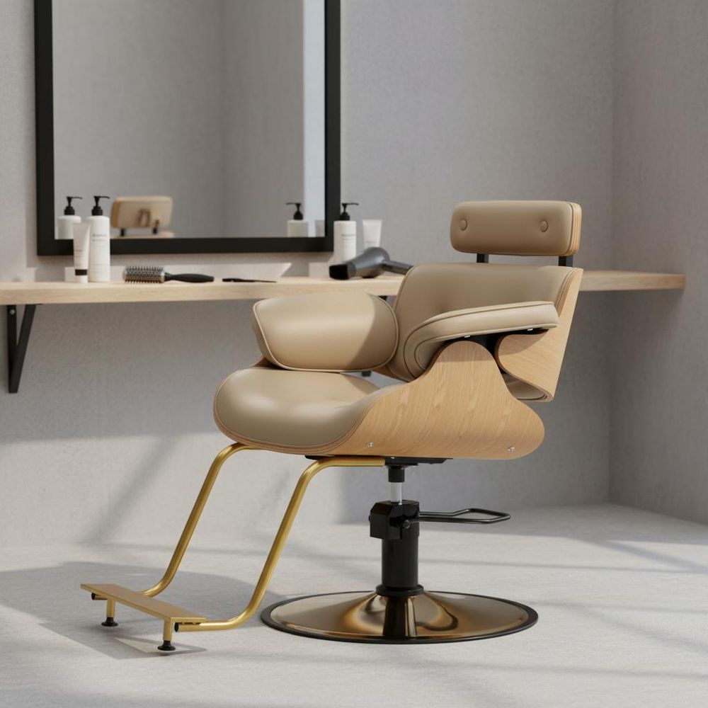 Friseurstuhl Ankara hydraulisch drehbar mit Fußstütze - Friseursessel für Friseursalon & Barber Shop