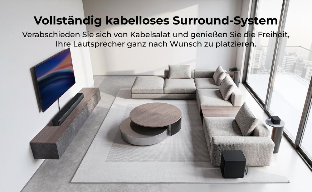 ULTIMEA Poseidon M100 7.1 Vollständig Kabelloses Surround-Sound-System mit Dolby Atmos