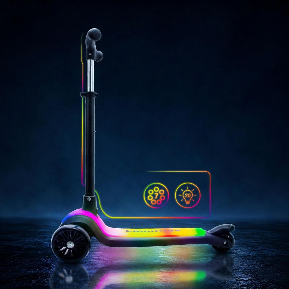 Step met verlicht LED-platform in verschillende kleuren