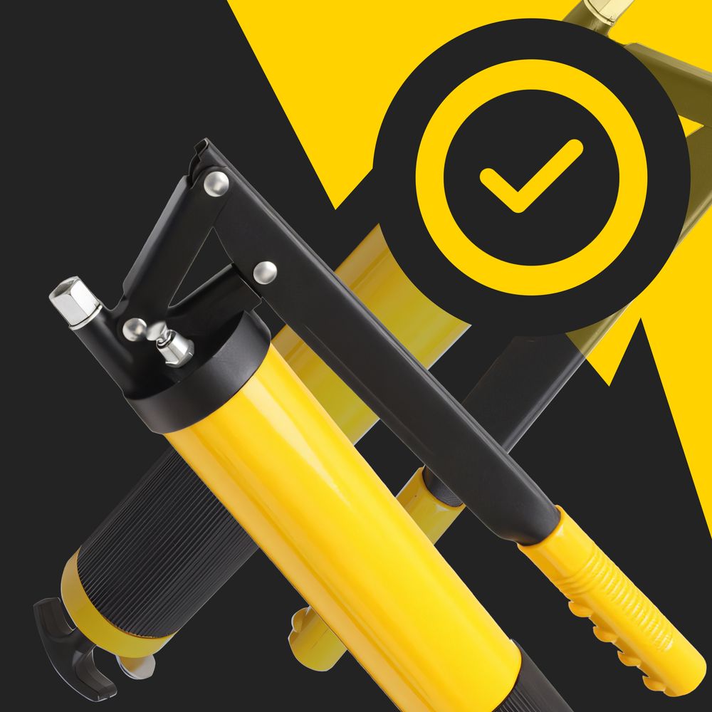 Handhebelfettpresse f. 600ml komplett 4-tlg mit Schlauch, Rohr und 2 Mundstück, Fettpresse, Schmierpresse, 6000 psi Retoo