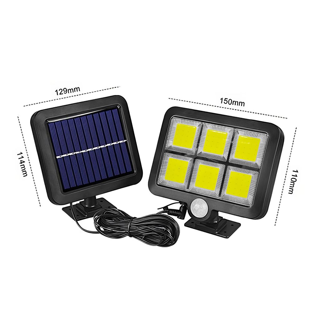Solarlampen für Außen mit Bewegungsmelder 120 LED Solarleuchten Strahler Außen 120° IP44 Wasserdichte Superhelle Solar Wandleuchte Aussenleuchte Retoo