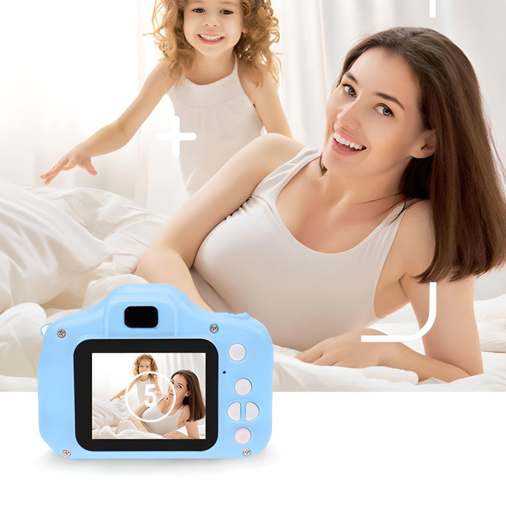 Kinderkamera HD Kids Kinder Digitalkamera Student Fotoapparat für 3-10 Jahre Selfie Video 2 Zoll LCD Bildschirm Geburtstag Geschenk 3MP 1080P Blau Retoo