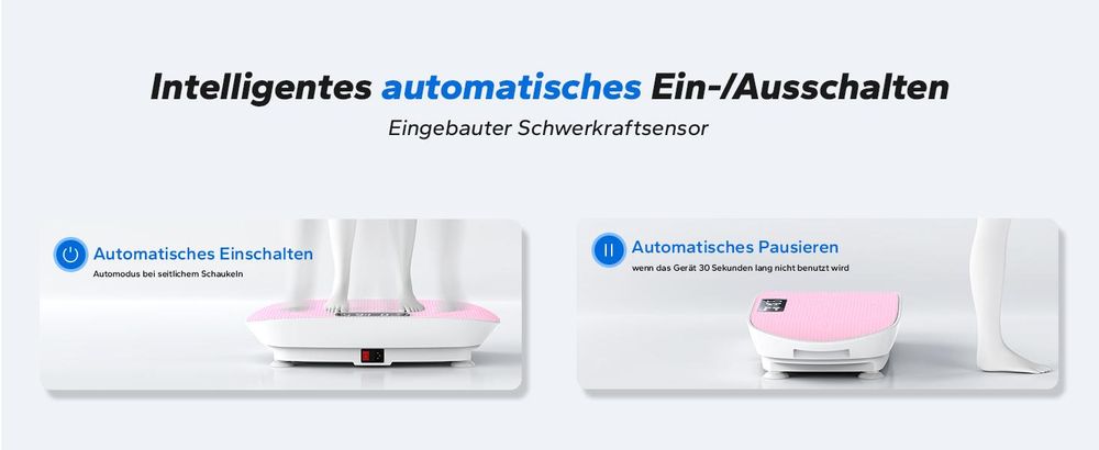 MERACH Vibrationsplatte Trainingsgerät – mit 10 Intensitätsstufen, für Ganzkörpertraining, Fettverbrennung, Muskelaufbau & Formung, rosa