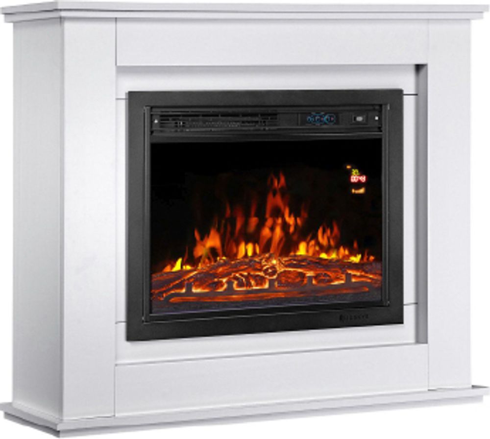 Elektrokamin rechteckig mit Heizung & Flammeneffekt 1000/2000 W weiß