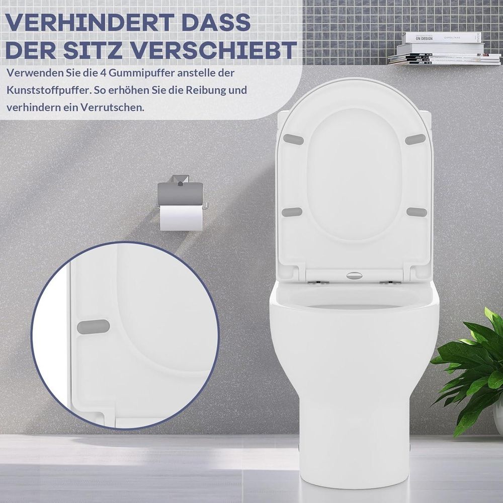WC-Sitz montiert auf einer Toilette im Badezimmer