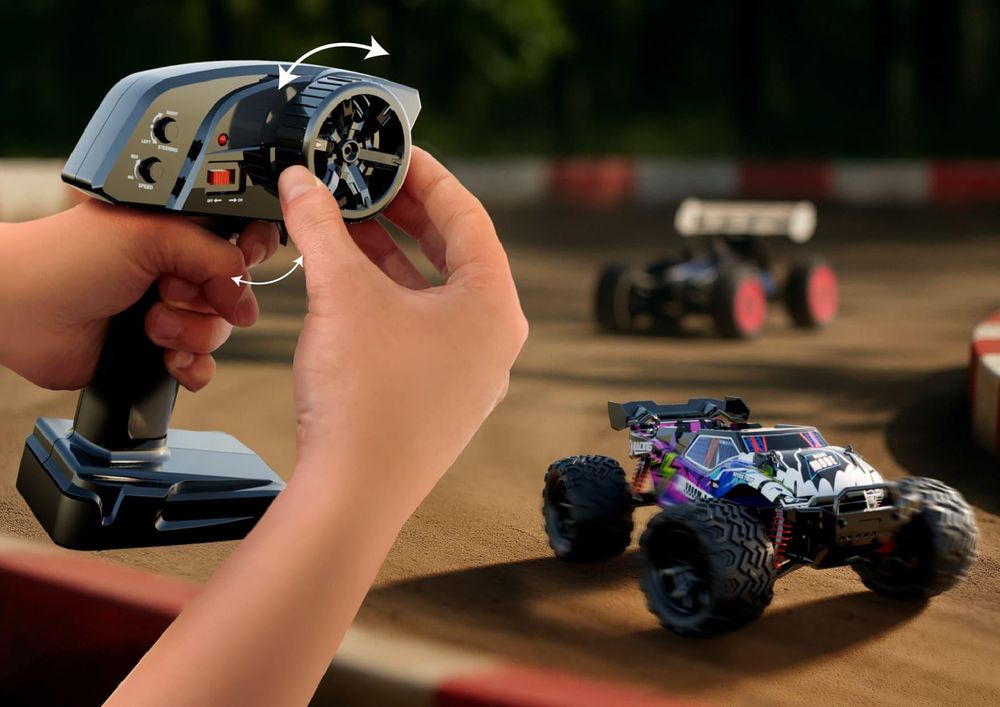 Xblitz Vroom-X RC Geländewagen 4WD mit LED, 2 Akkus und 100 m Reichweite