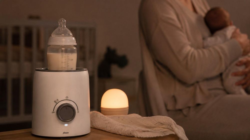 Alecto BW600 Flaschenwärmer 150 ml Warmhaltefunktion BPA-frei für Babykost Weiß