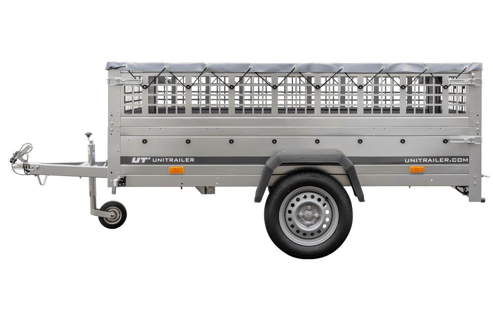 Pkw-Anhänger GARDEN TRAILER 230 KIPP mit Laubgitteraufsatz, Stützrad, Flachplane und Planenträgern