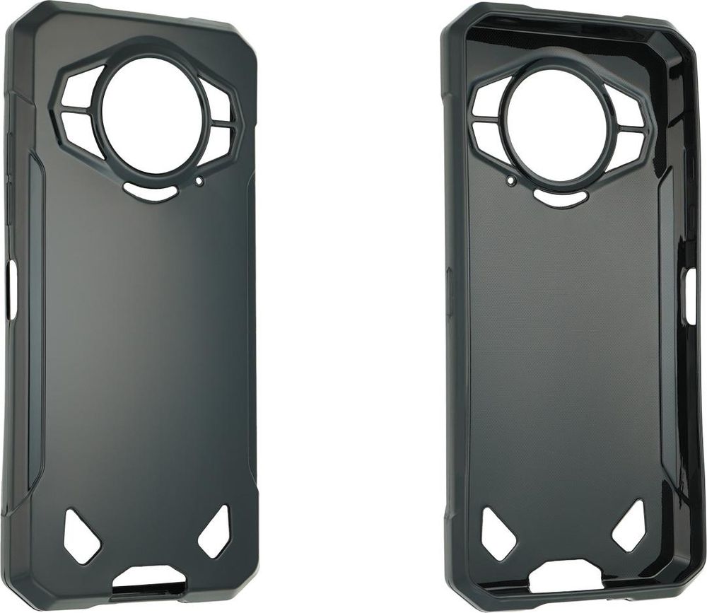 caseroxx Schutz-Hülle TPU-Hülle kompatibel mit Doogee S200 / S200X / S200 Plus, Gummi Handy Tasche schwarz