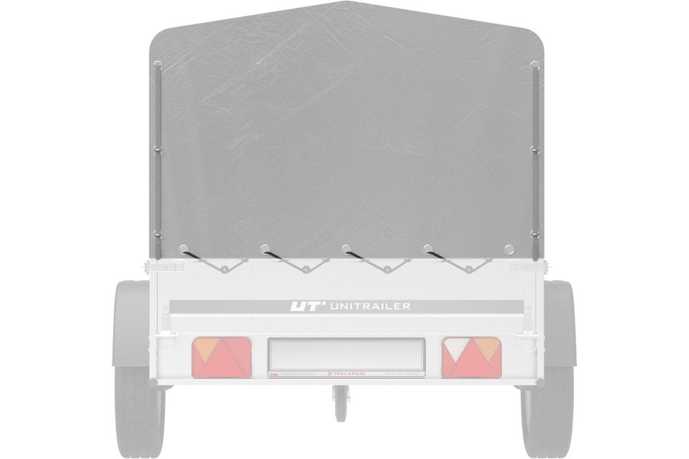 UNITRAILER Anhängerplane 200x125 cm Grau Hochplane 80 cm