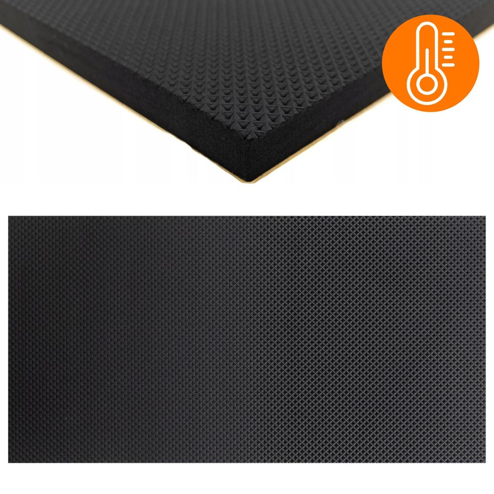 Garagen-Wandschutz selbstklebend 40x20x1,5 cm, Türkantenschutz aus EVA-Schaum, Waffelstruktur für Stoßdämpfung, EVI GARAGE, Schwarz