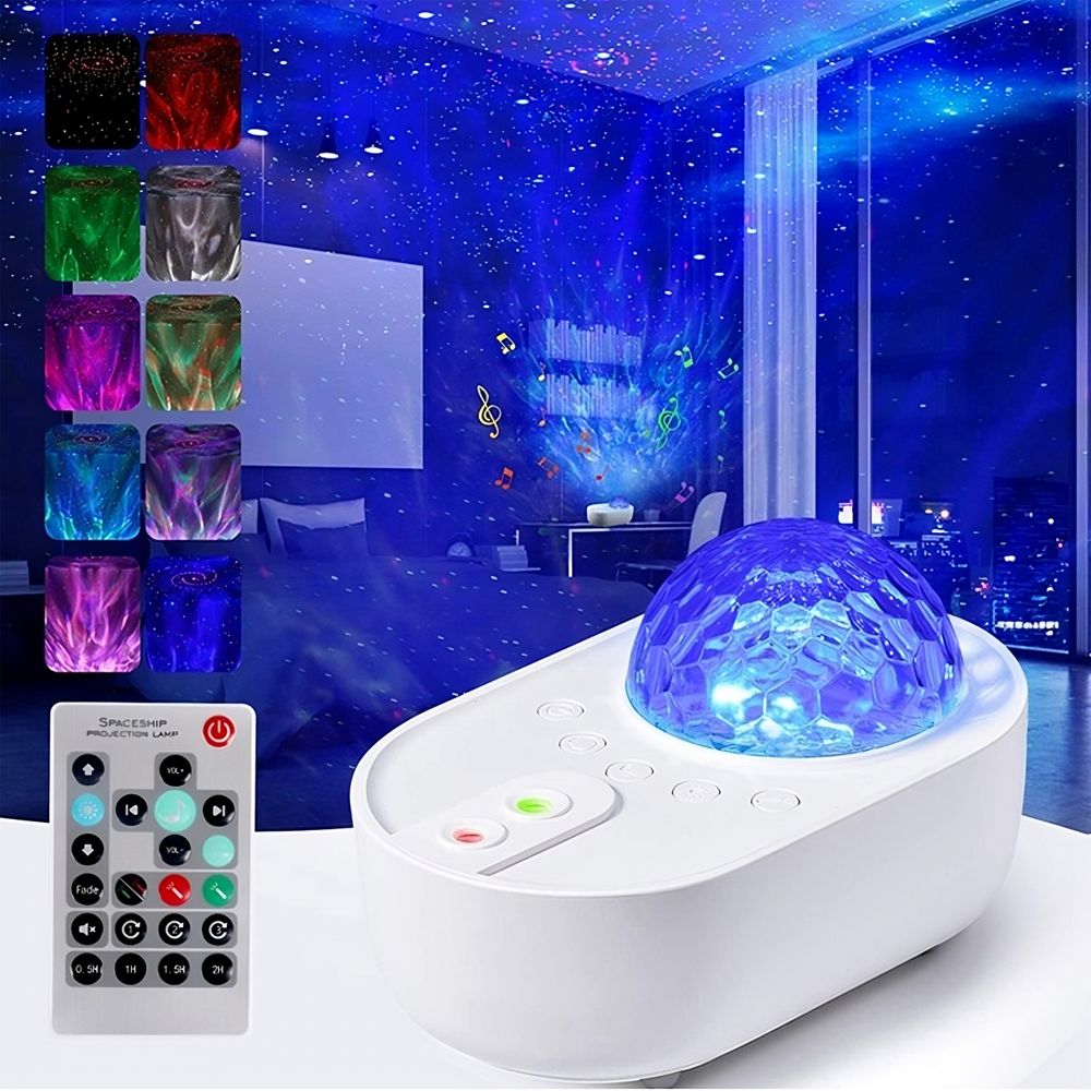 Sternenhimmel Projektor Nachtlicht Polarlicht mit Bluetooth Musik Lautsprecher Sternenlicht Projektor mit Fernbedienung Galaxy Planetarium Retoo