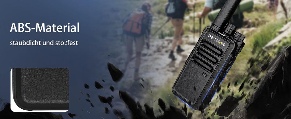 Retevis RT668 Funkgerät Großer Reichweite, PMR446 Walkie Talkie für Erwachsene, Handfunkgerät mit VOX Energiesparfunktion für Familien, Camping