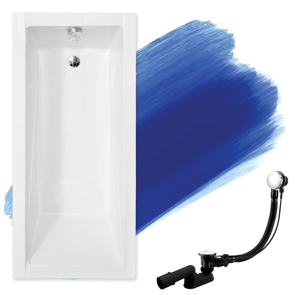 Weiß Eckbadewanne mit modernem, dargestellt mit einem schwarzen Ablauf