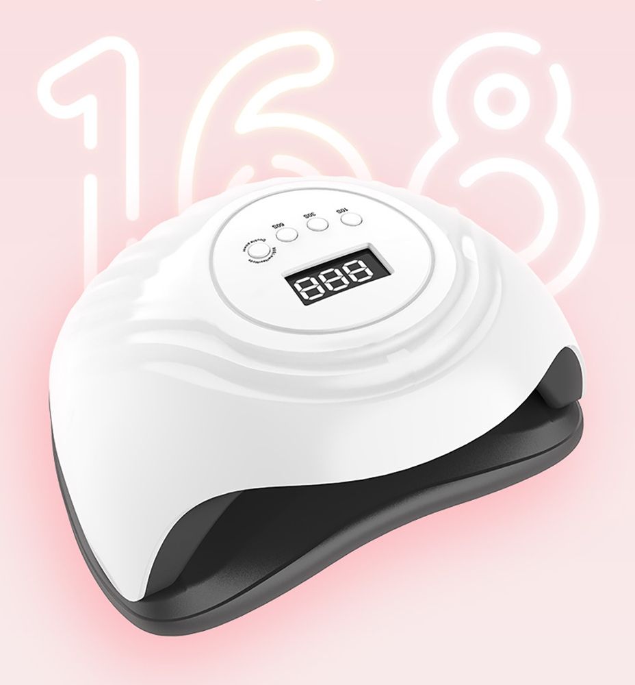 168W Nageltrockner LED UV Lampe Gel Dryer mit 4 Timer, Abnehmbar, Muscheldesign, Geschenk für Frauen, Freundin, Nail-Art-Liebhaberin,   Anfänger, Weiß