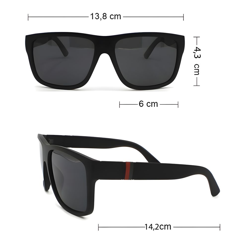 Polarisierte Sportbrille Sonnenbrille Fahrradbrille mit UV400 Schutz für Herren Autofahren Laufen Radfahren Angeln Golf Schwarz Retoo
