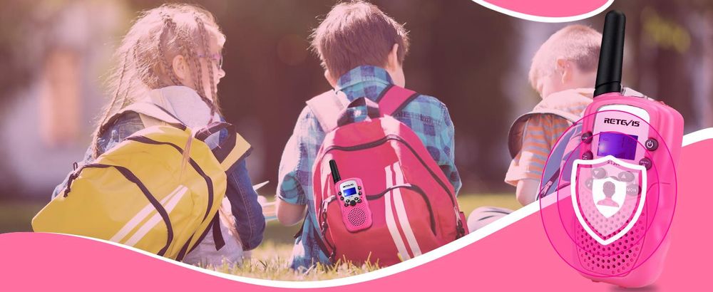 Retevis RT388 Walkie Talkies, cadeau pour les enfants de 4 à 12 ans, avec VOX lampe de poche, DCS/CTCSS, radio longue portée pour les jeux de camping