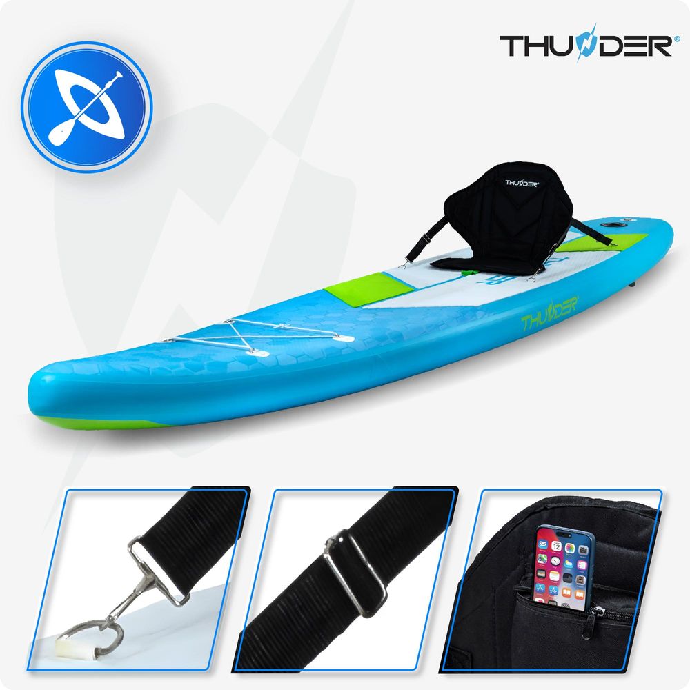 Thunder Itto Touring Stand Up Paddle Board 380 x 75 x 15 cm Blau 150 kg
