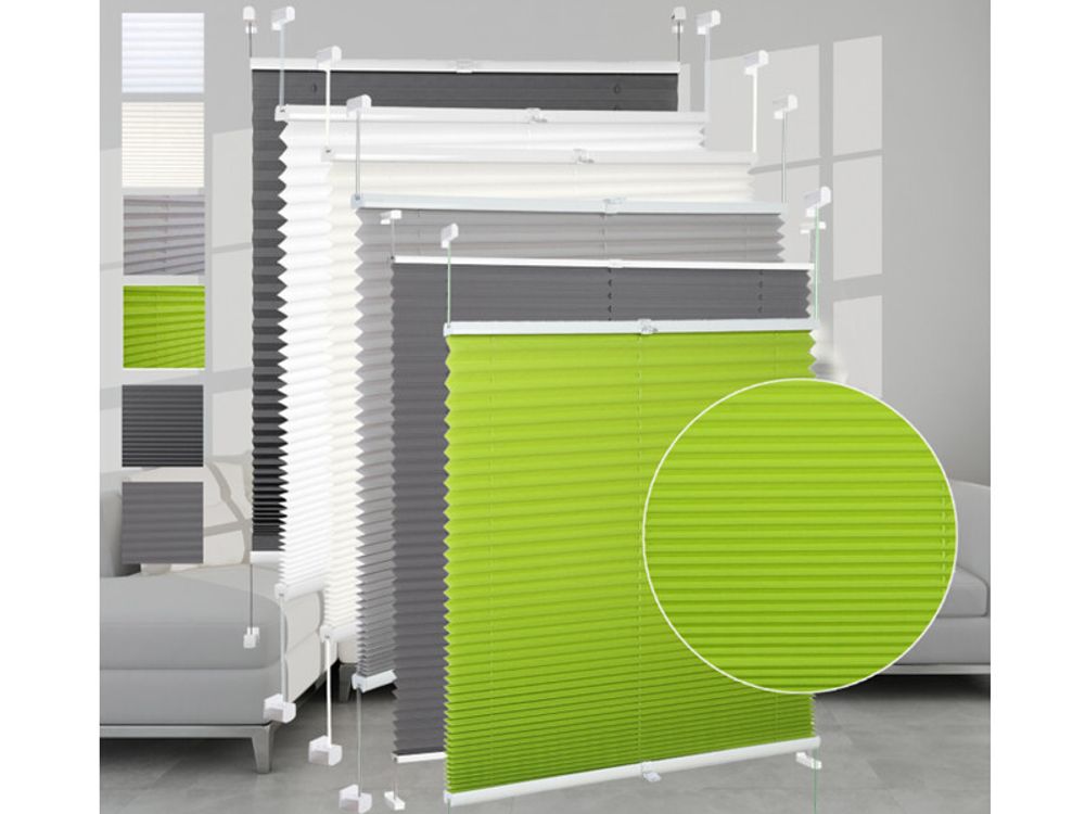 WOLTU Plissee Klemmfix ohne Bohren Easyfix Weiß, 60x120 cm