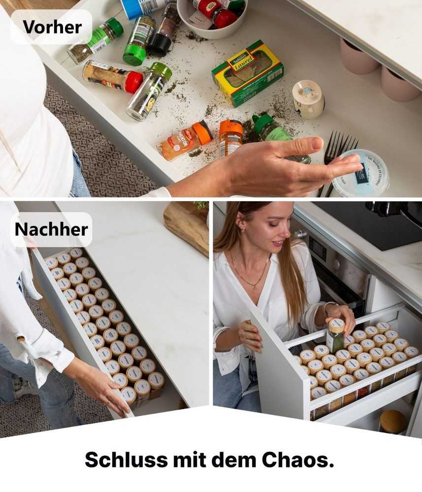 Nie wieder Chaos: Perfekte Ordnung für Ihre Gewürze!