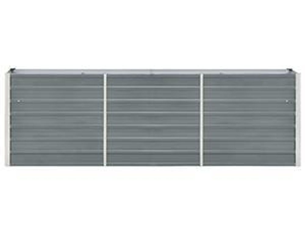 vidaXL Hochbeet Verzinkter Stahl 240x40x77 cm Grau
