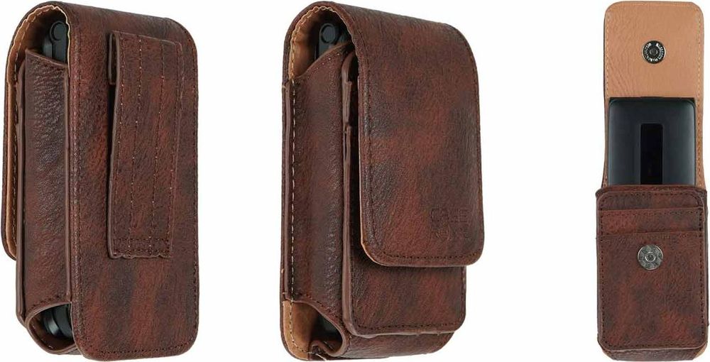 caseroxx Handy-Tasche für Senioren Mobiltelefone von diversen Herstellern - Doro - Nokia - Emporia - Beafon - SPC - etc. mit Gürtelschlaufe in verschiedenen Farben braun