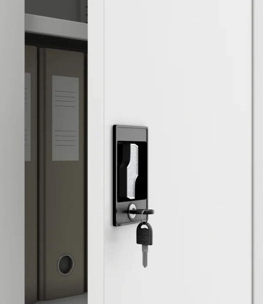 Aktenschrank Büroschrank Stahlschrank weiß  185x45x40