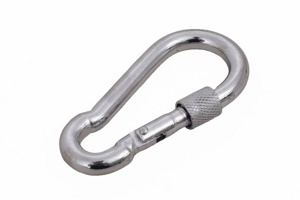 DROMET Karabinerhaken 8x80mm mit Schraubverschluss DIN 5299D verzinkt
