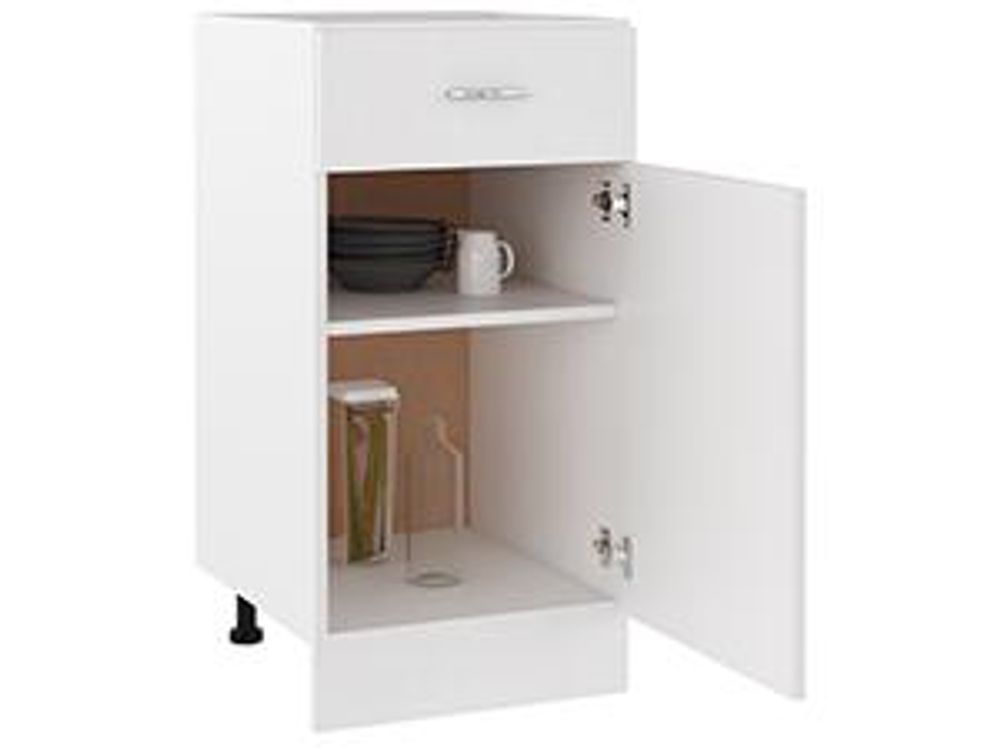 Cassettiera bianca 40x46x81,5 cm in materiale ligneo