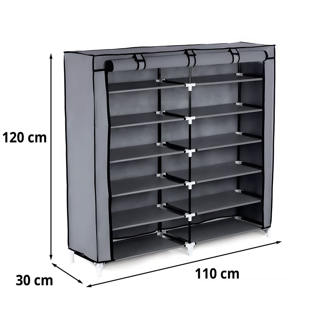 Schuhschrank Faltschrank Stoffschrank 120x30x110cm Stoffgarderobe Textile für Schuhe Kleiderschrank Schuhregal materielle mit 12 Ablagefächern Retoo