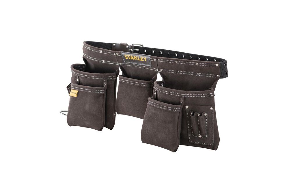 Stanley Leder Werkzeugschürze, Werkzeughüftgurt, Braun, Leder, 9 Taschen, Schnalle, 1 Stück(e)