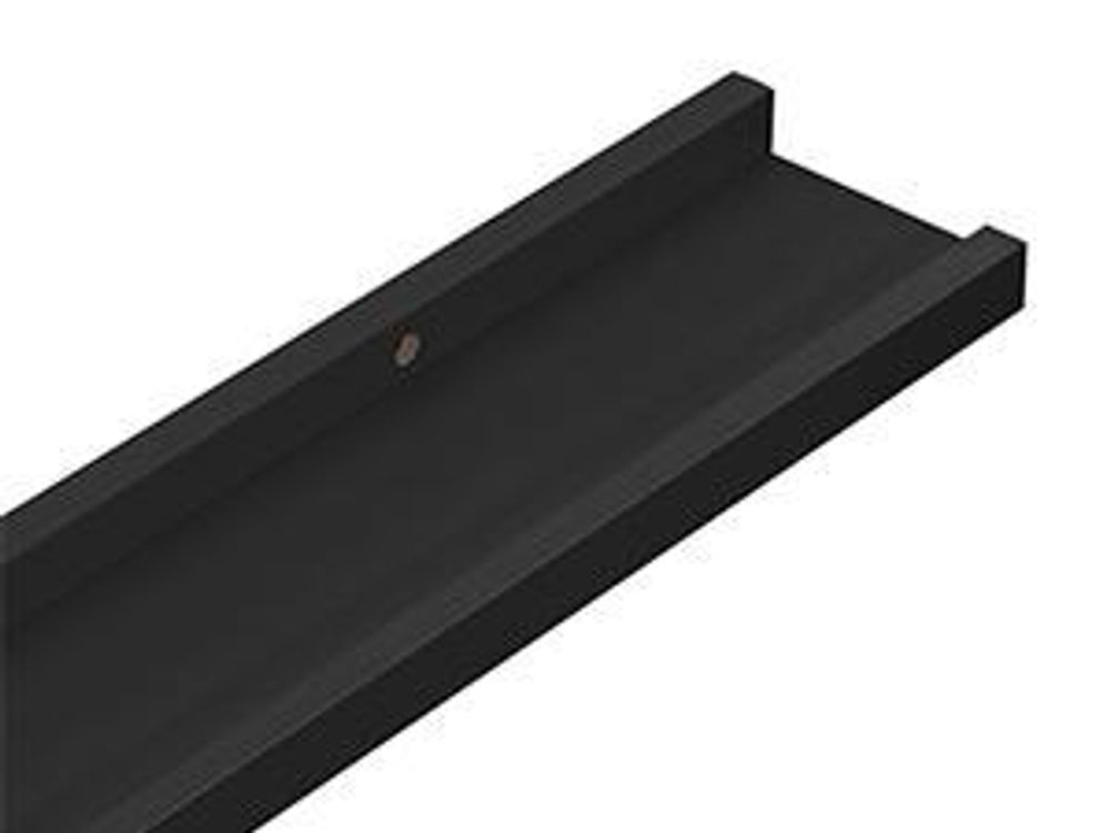 vidaXL Baguettes à tableaux 2 pcs. noir 80x9x3 cm MDF
