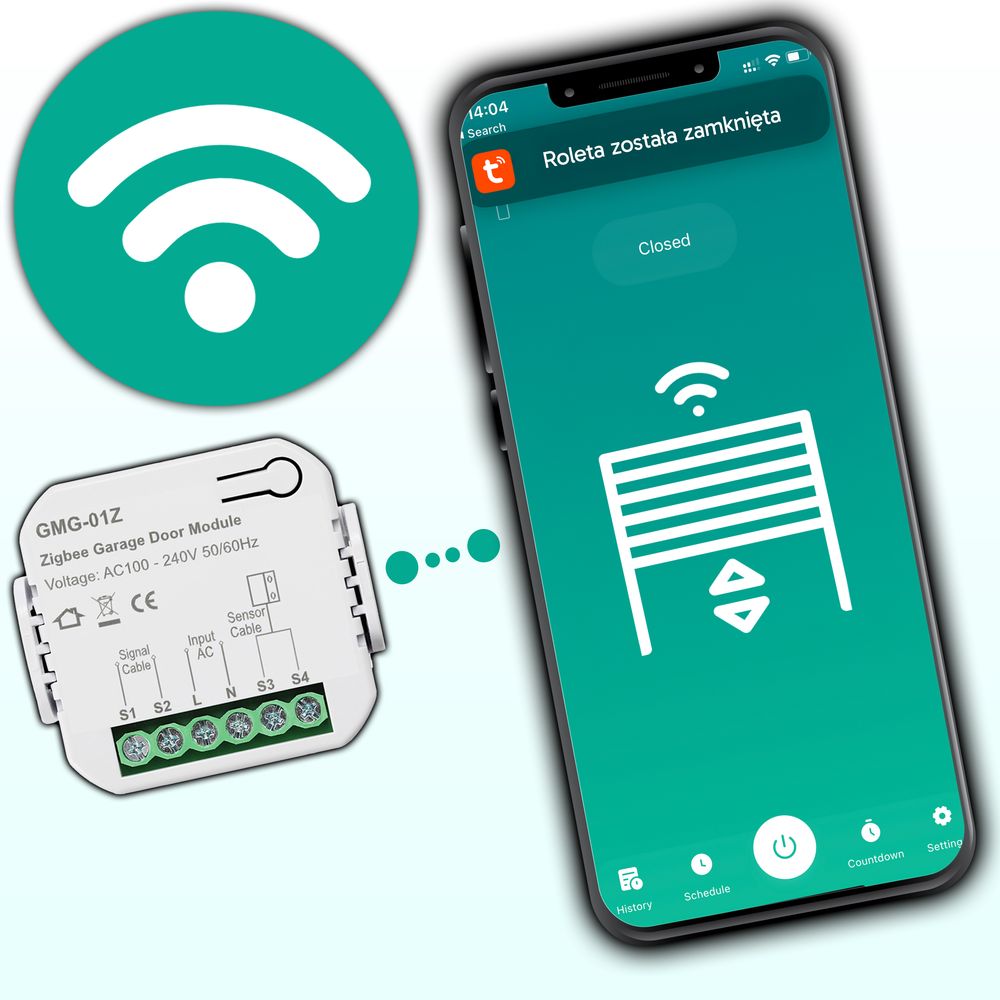 WiFi Smart Switch Rolltorsteuerung, IFTTT/Alexa/Google/APP, Sprachsteuerung, Gerät teilen, Alexa Home Kompatibel, Retoo