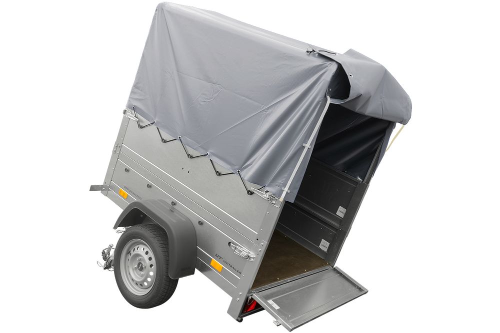 Neuanhänger Kipper ungebremst GARDEN TRAILER 150 KIPP mit zusätzlichen Bordwänden, Stützrad, Hochplane und Hochspriegel