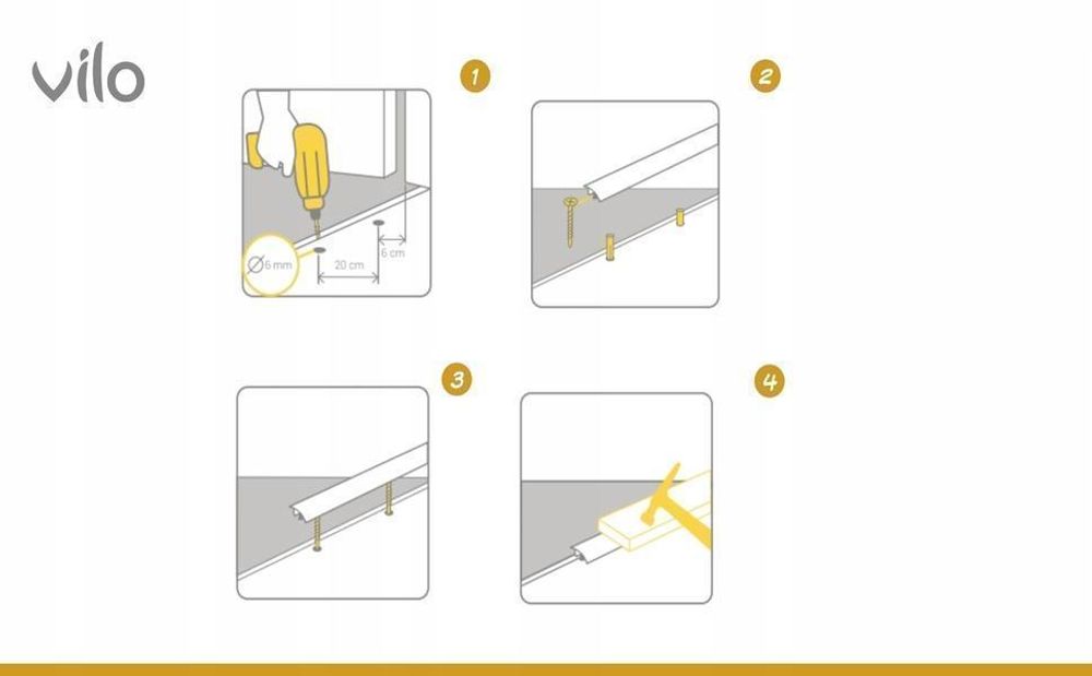 VILO Verbinder SVP-18 – Pre plastové panely – Odolný voči poveternostným vplyvom – 1 kus – 3,05 m – Dub