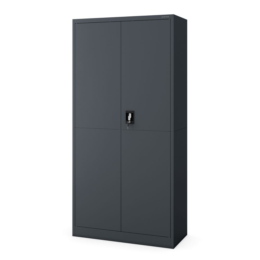 Jan Nowak Abschließbarer Aktenschrank Lagerschrank Mehrzweckschrank Metallschrank 900 x 1850 x 400 mm anthrazit
