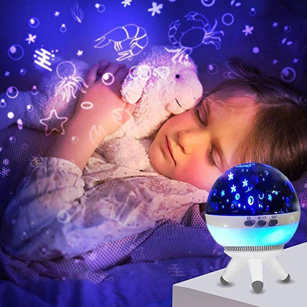 Sternenhimmel Projektor LED Sternenlicht für Kinder Baby mit 360° Rotierend Nachtlicht Lampe 7 Farben Licht Geschenke Weihnachten Kinderzimmer Retoo