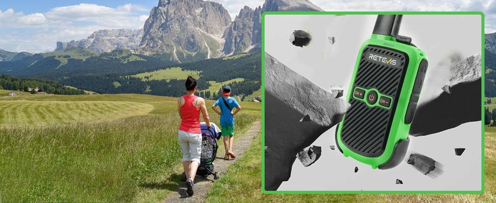 Retevis RT15 Walkie Talkie Kinder, PMR446 Funkgeräte, Freisprech VOX, Mini, 1000 mAh Li-Ionen-Akku, für Campingspiele, Schule, Hausspiele, Urlaub