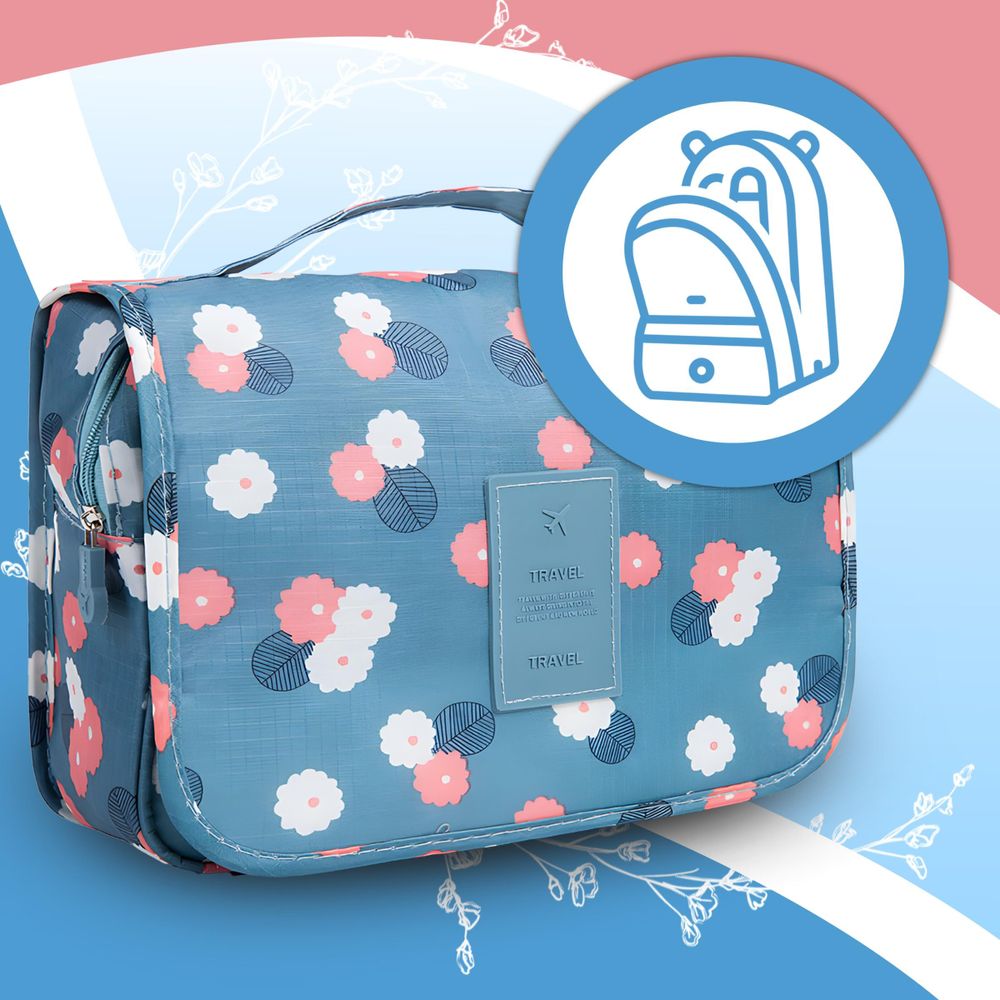 Kulturbeutel Kulturtasche Reise Kosmetiktasche Make-up-Organizer mit Henkel hängend Waschbeutel Waschtasche für Damen und Herren 24x9,5x19cm Retoo