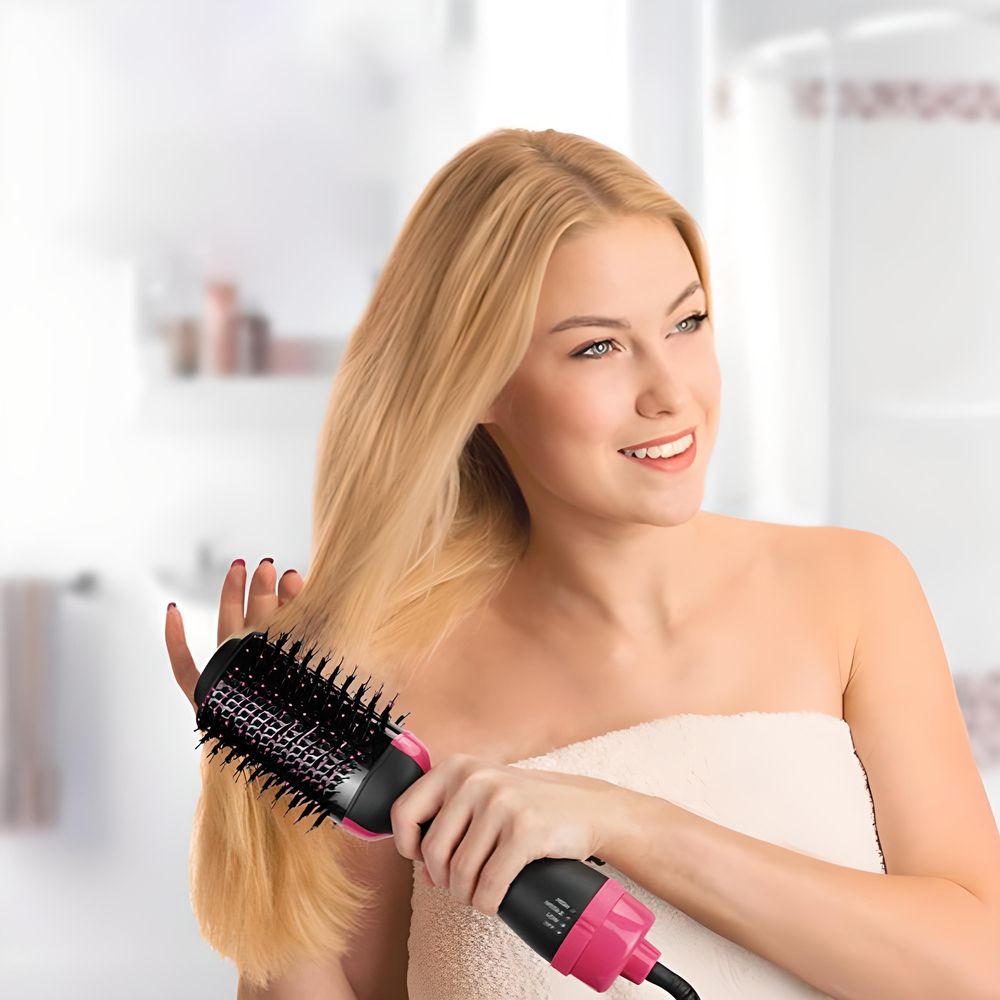 Warmluftbürste Föhnbürste Haartrockner 1000W Stylingbürste Hair Styler Dryer Volumizer Heißluftbürste Volumenbürste Lockenwickler Funktion Retoo