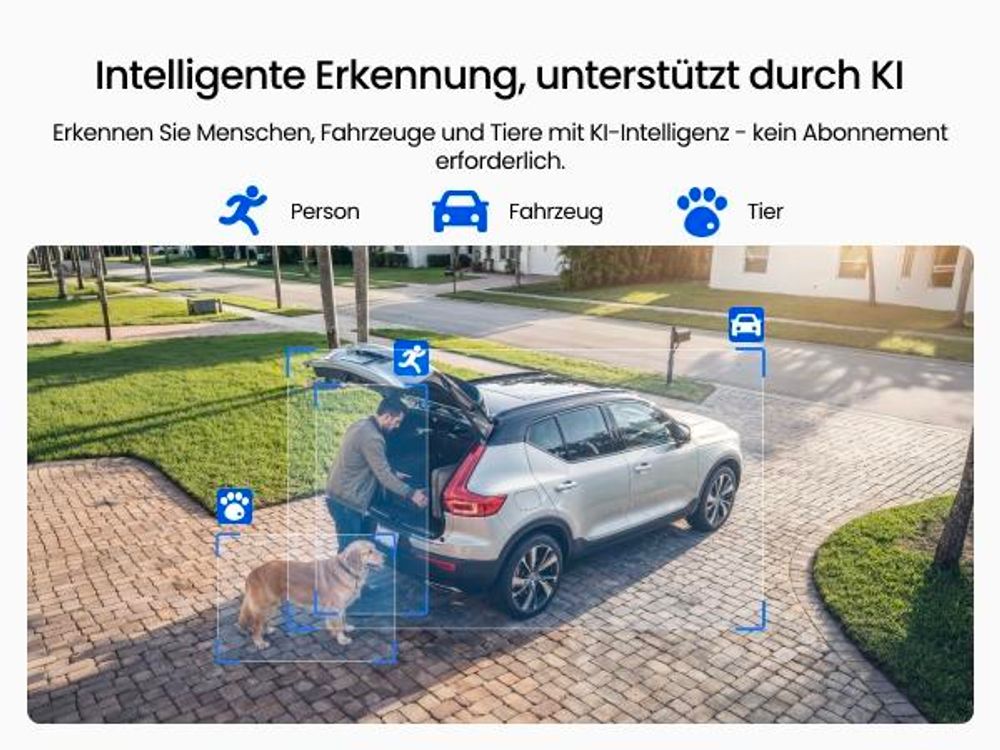 Reolink Go PT S Lite, 2K 4MP 4G LTE Akku Überwachungskamera , Schwenken & Neigen, Auto-Tracking, Farbnachtsicht, Kein-WiFi, AI Detection