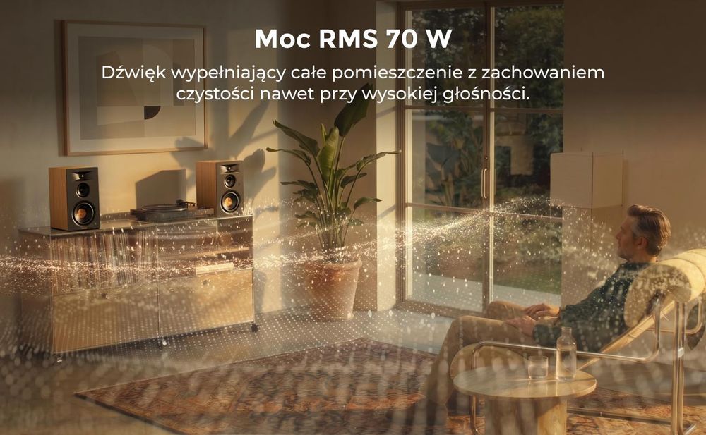Ultimea Signature BS-30, głośnik aktywny 3-drożny, głośnik regałowy, głośnik do półki, HDMI
