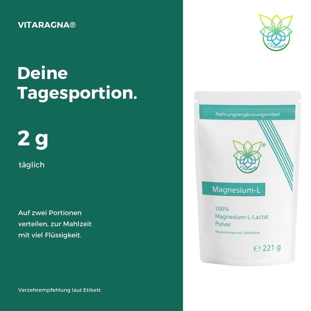 Magnesium L-Lactat – Verzehrempfehlung laut Etikett